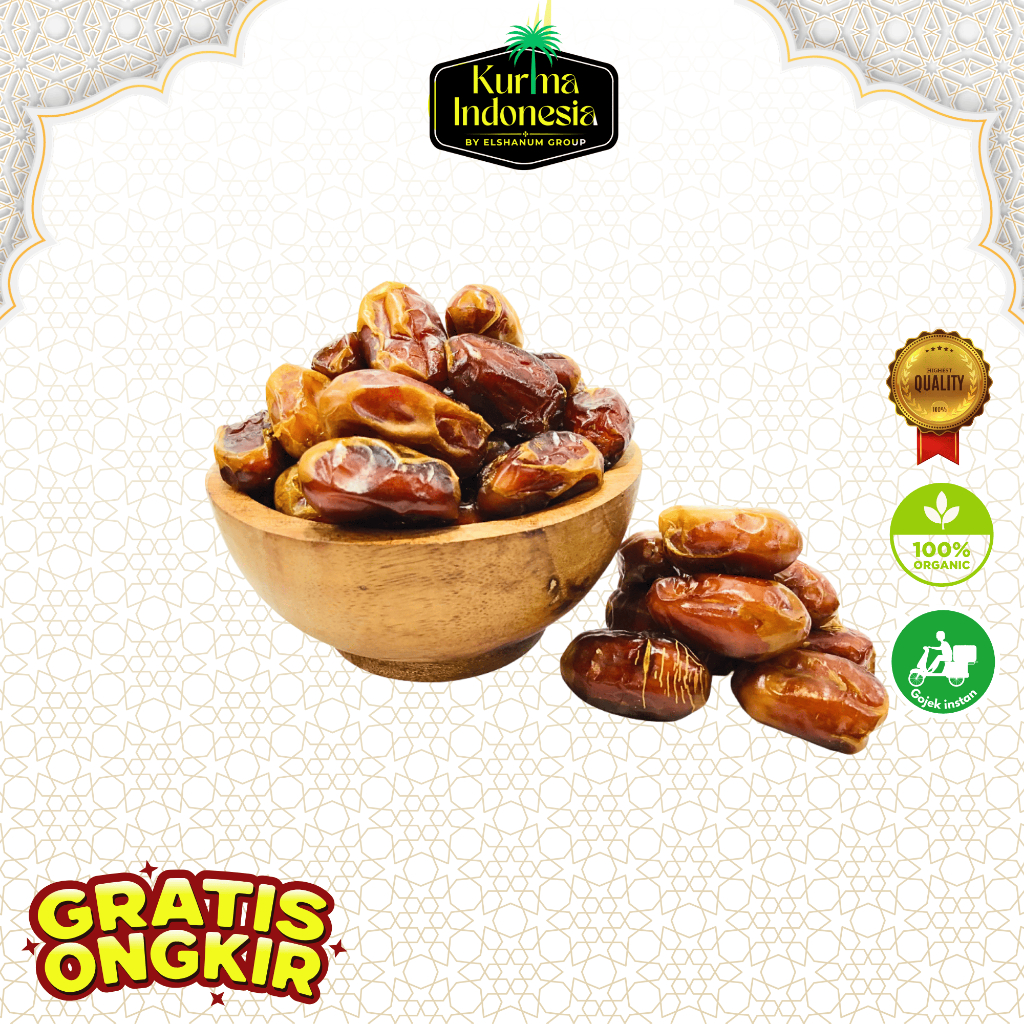 

Kurma Khalas Premium 1kg Toples al saad kholas almadinah Best Quality - kurma indonesia