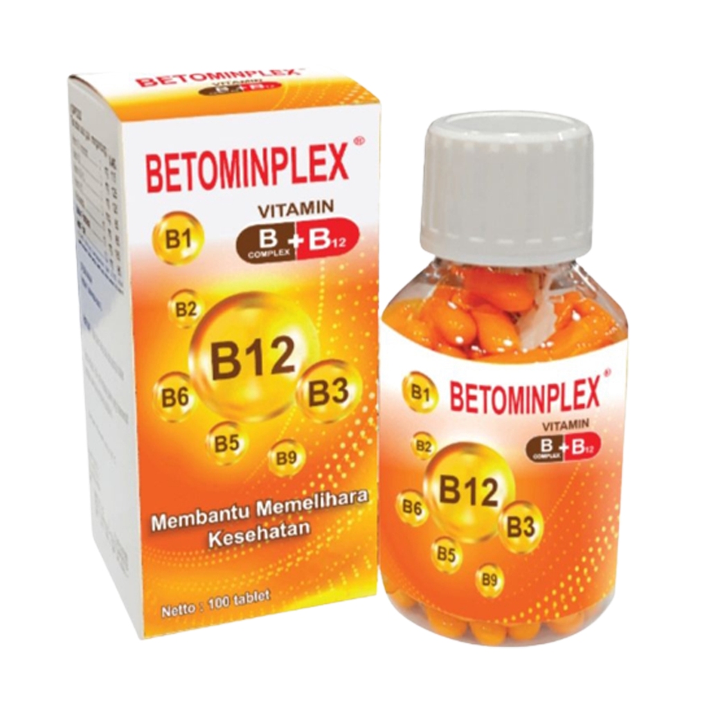 Betominplex Vitamin B Complex + B12 isi 100 Tablet - vitamin B kompleks