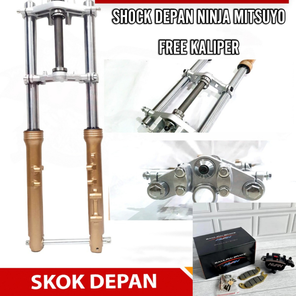 Skok depan ninja pnp yamaha RR Mitsuyo Set Kaliper Samurai