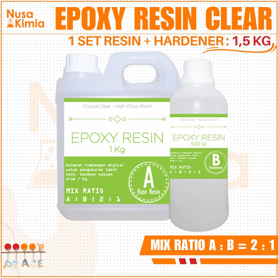 Resin Bening Epoxy + Hardener
