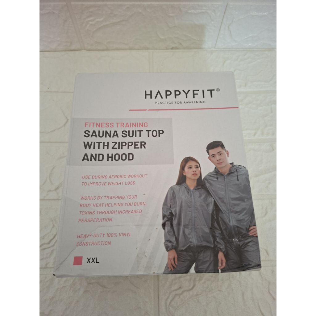 Happyfit Sauna Jacket Happyfit Sauna Suit Top With Zipper And Hood Happyfit Fitness Training Happyfi