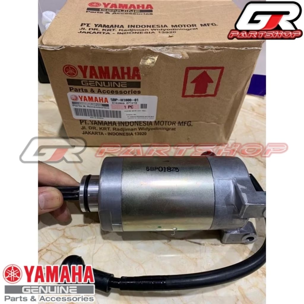 DINAMO STARTER ASSY 5BP SCORPIO ORIGINAL ORI ASLI YAMAHA YGP DYNAMO STATER MOTOR ASSY SKORPIO 5BP-H1