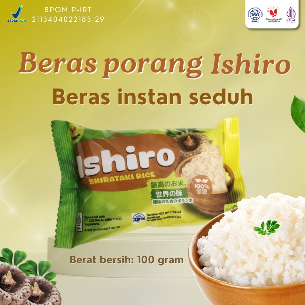 

Ishiro Beras Porang Seduh Kemasan 100Gram