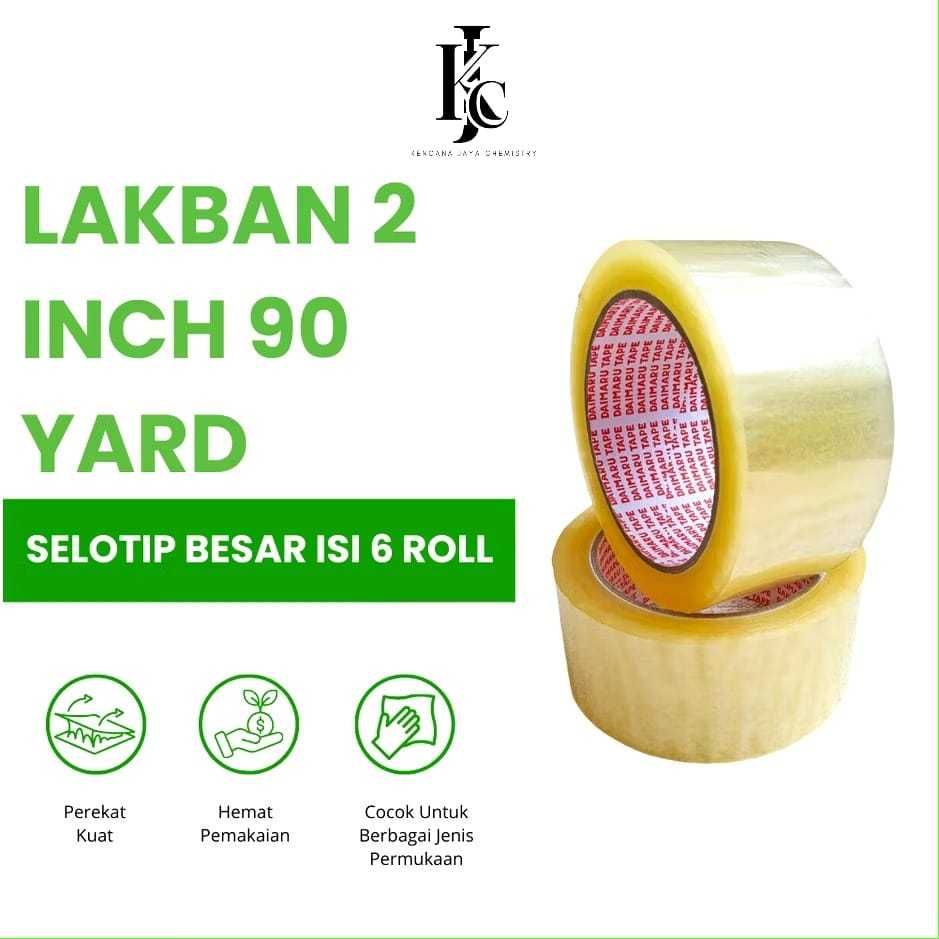 

Lakban 2 inchi 90 yard / Selotip besar isi 6 roll
