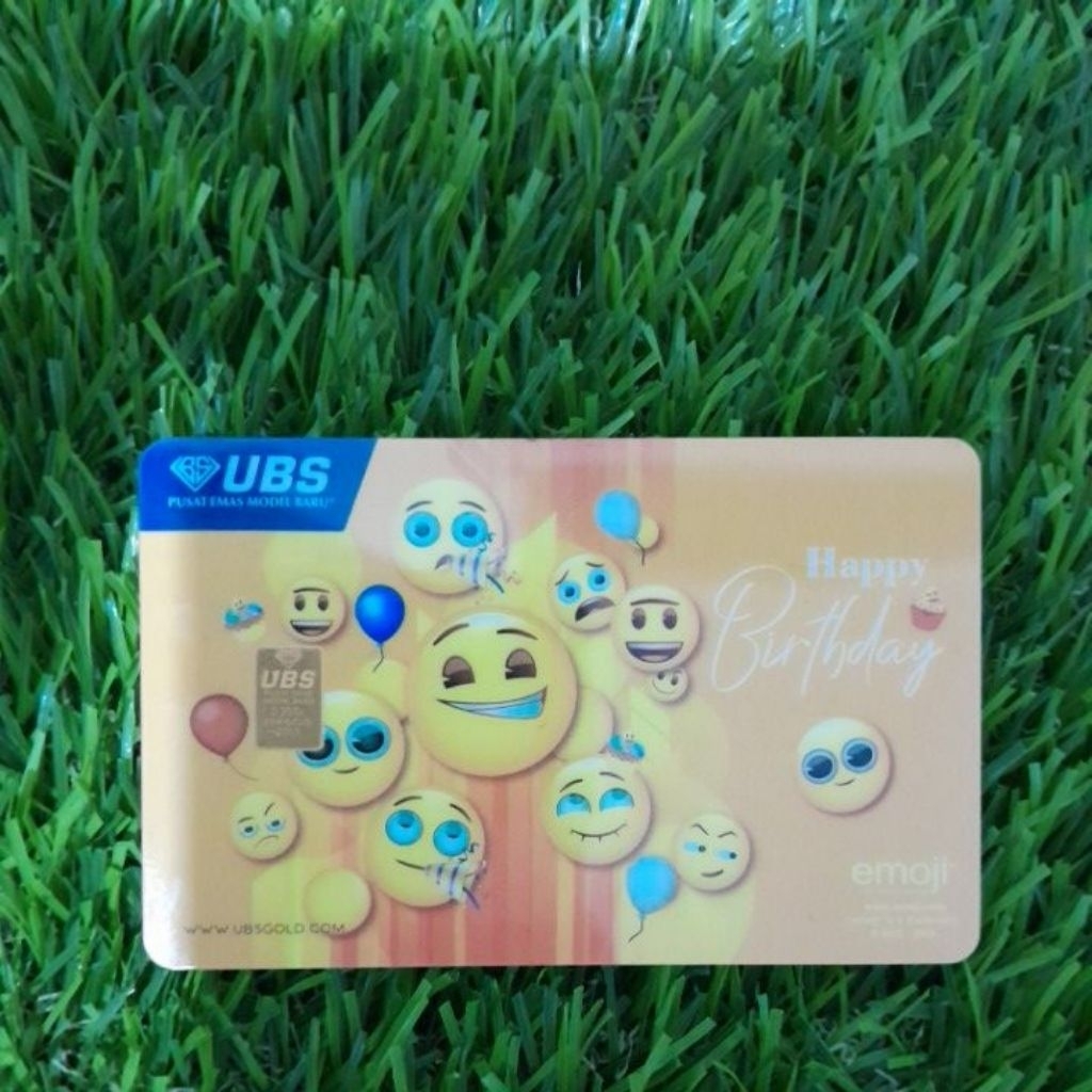 UBS 0.25 gram emoji smile happy birthday