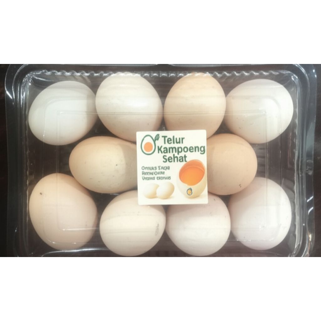 

10 pcs TELUR AYAM KAMPOENG OMEGA BERKUALITAS/ Telur Ayam Jawa isi 10 butir
