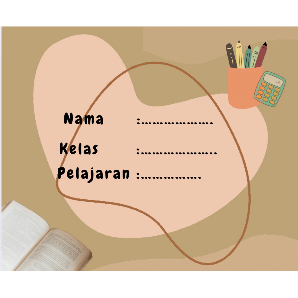

Aesthetic,Lucu,Sticker untuk Nama di Buku tulis