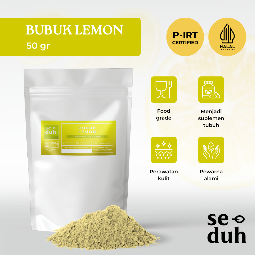 

SEDUH TEA & TISANE | Bubuk Extract Lemon / Lemon Extract Powder / Fruit Powder 50 gram