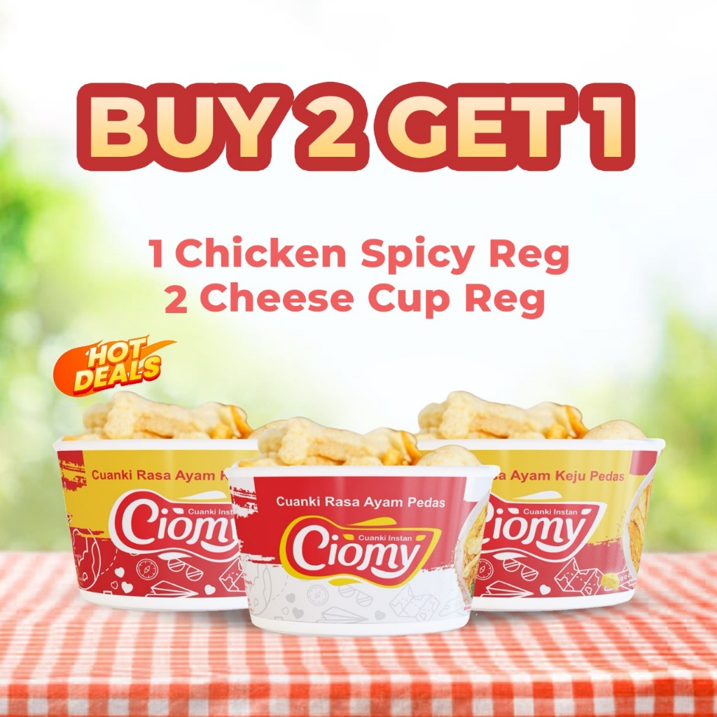 

CIOMY - Hemat Bundling 3 (2 Cheese + 1 Spicy) Cup Regular