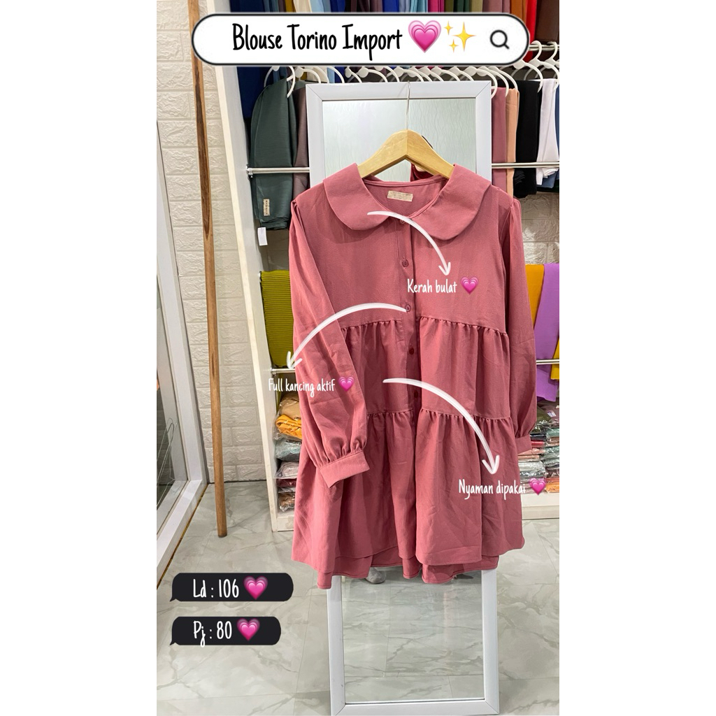 Blouse wanita / Blouse torino / Blouse import / Blouse wanita import