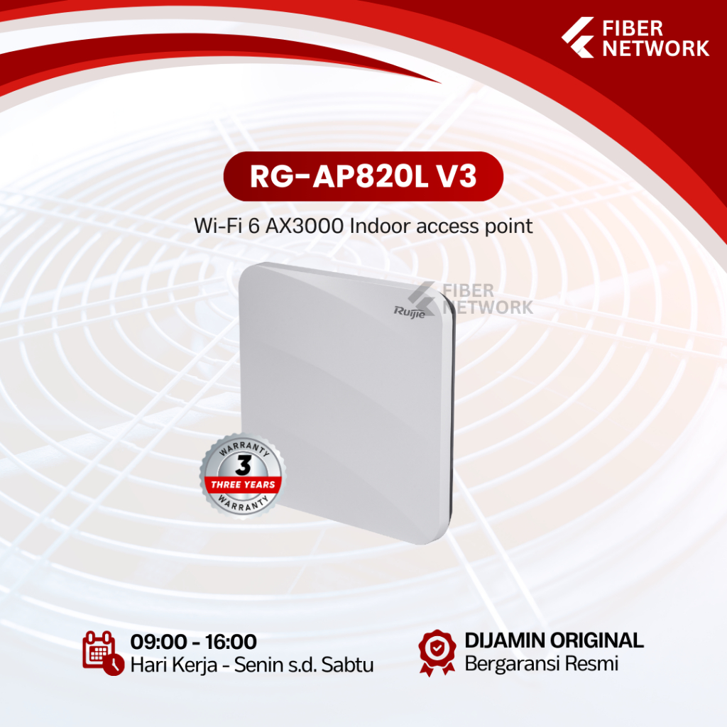 RUIJIE REYEE RG-AP820L V3 RUIJIE ENTERPRISE WI-FI 6 INDOOR ACCESS POINT
