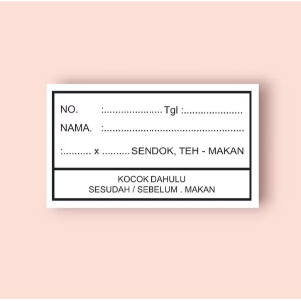 

Sticker Obat Pack 150 pcs / Etiket Obat Sirup / Stiker Obat ukuran 6,5cm × 3cm isi 150 pcs