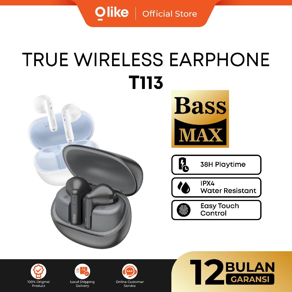Bellashoopingcom - OLIKE TWS T1 Series Earphone Bass TWS Bluetooth (T100, T103, T111, T111NC, T112,