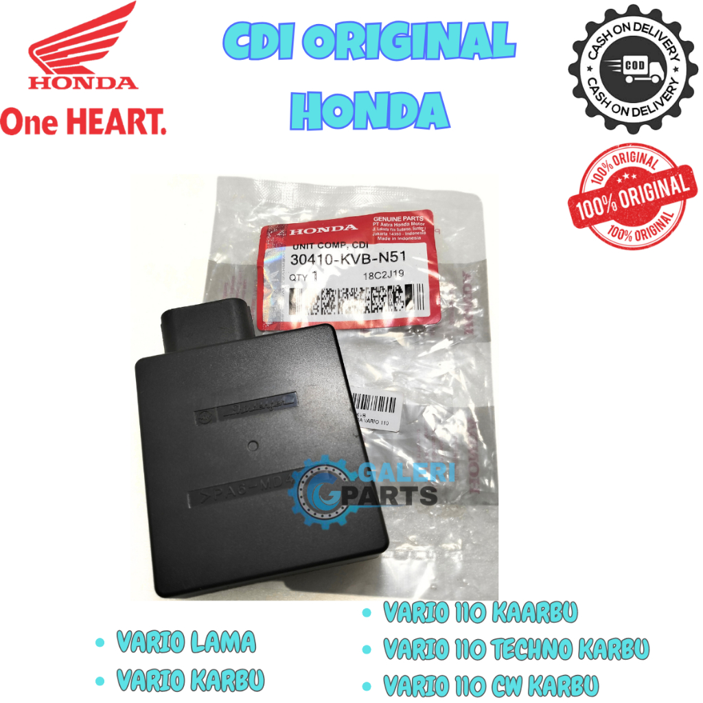 ORIGINAL CDI UNIT COMP HONDA KVB VARIO 110 LAMA OLD KARBU VARIO110 TECHNO CBS PARIO TEKNO TECNO KUAL