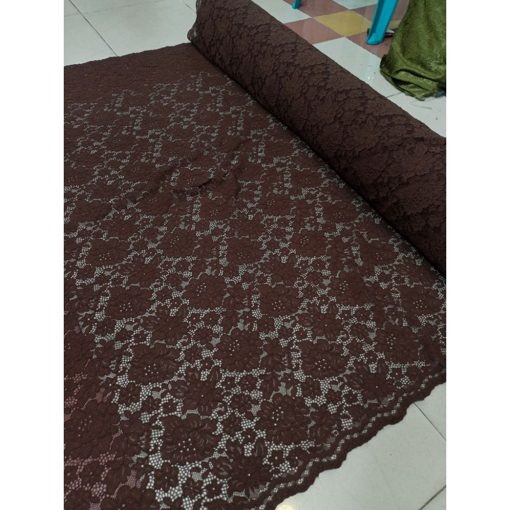 Bahan/Kain Brokat Garment Seri Warna / Bahan Brukat Kebaya Katun Modern / Kain Bahan Brokat Katun Fa