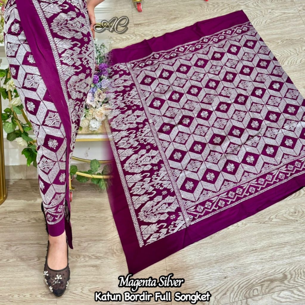 KAMEN BORDIR LEMBARAN | KAMEN SONGKET | KAMEN LEMBARAN | KAMEN BORDIR SONGKET FULL CENDANA | KAMEN B