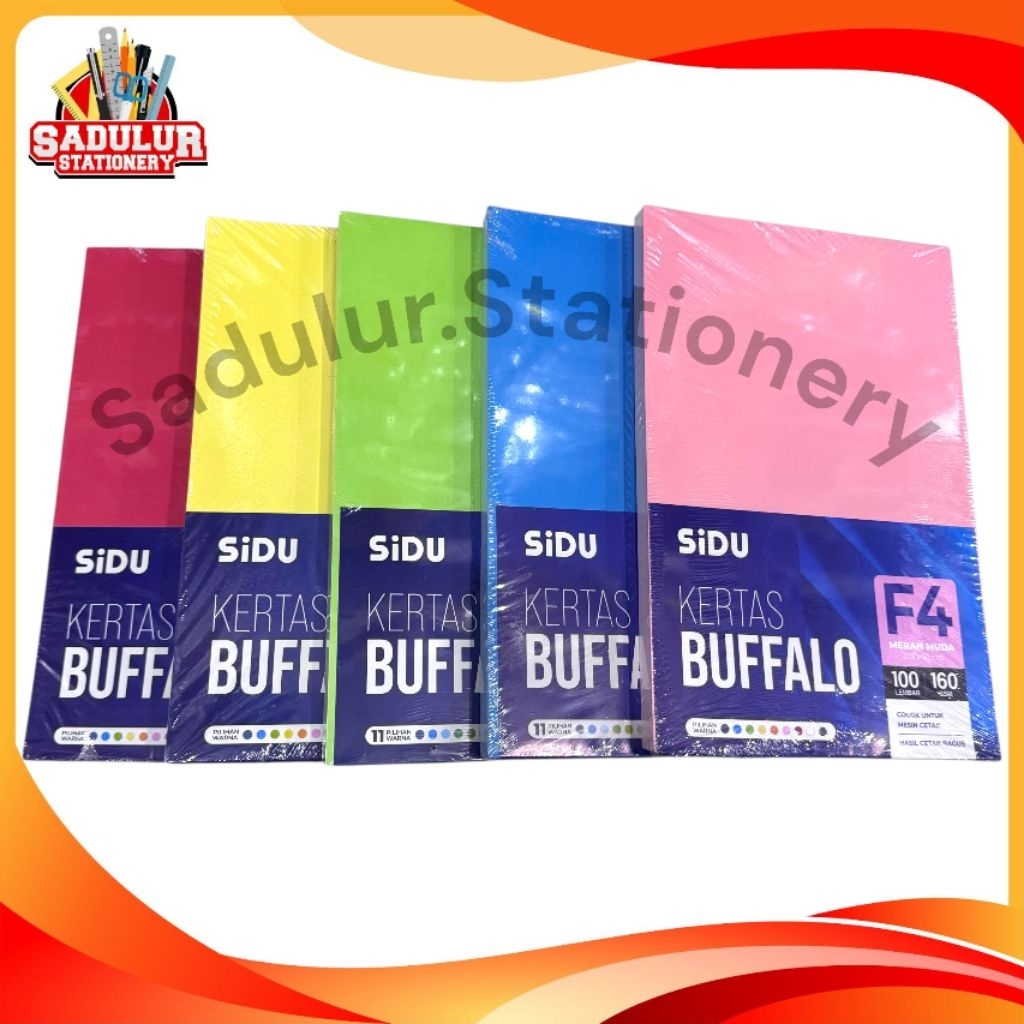 

Kertas Buffalo Sidu Polos F4 / Kertas BC Warna Kertas Jilid Folio (1Pak 100Lembar)