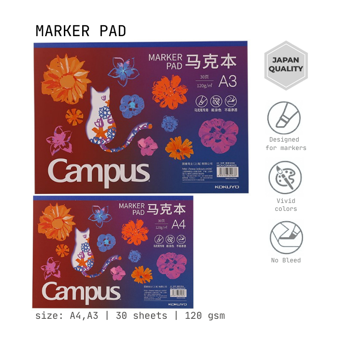 

Kokuyo Campus Marker Pad Buku Tulis Anti Tembus untuk Marker Spidol WCN-CSKM