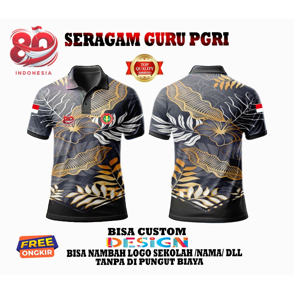 JERSEY GURU PGRI/SERAGAM GURU OLAHRAGA/SERAGAM KAOS SANTAI GURU