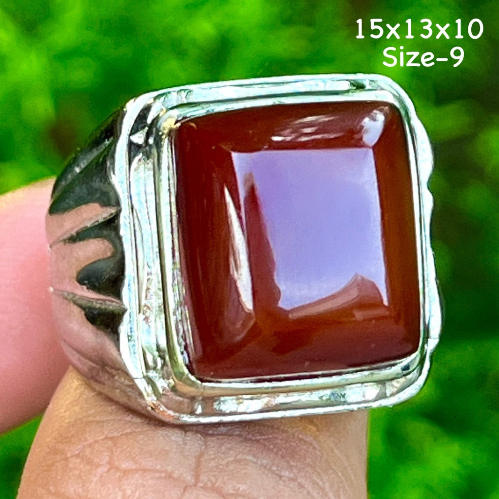 Cincin Batu Akik Natural Yaman Hati Ayam (Asli Alam)