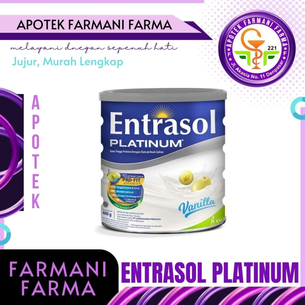 

ENTRASOL PLATINUM RASA VANILA 400 GRAM / SUSU PEMULIHAN / MILK
