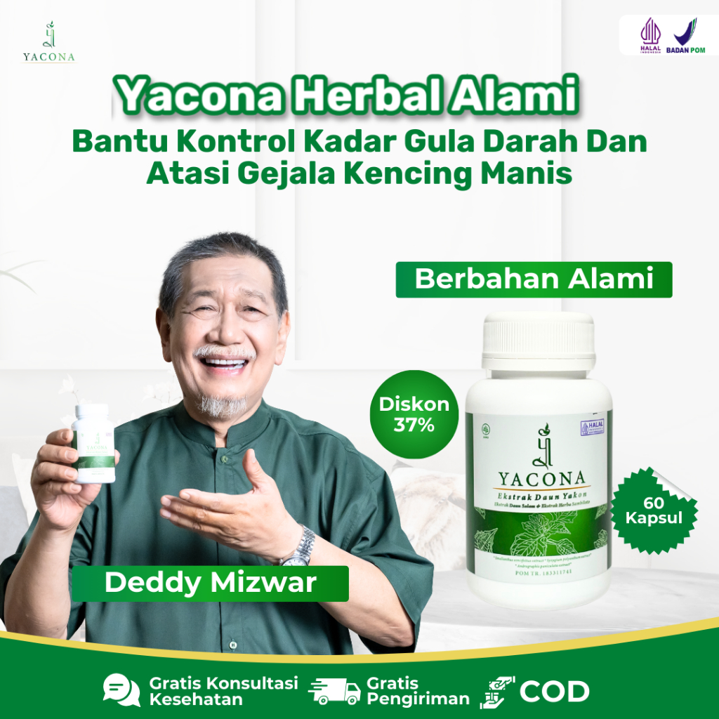 Yacona Obat Herbal Original 100% Atasi Diabetes