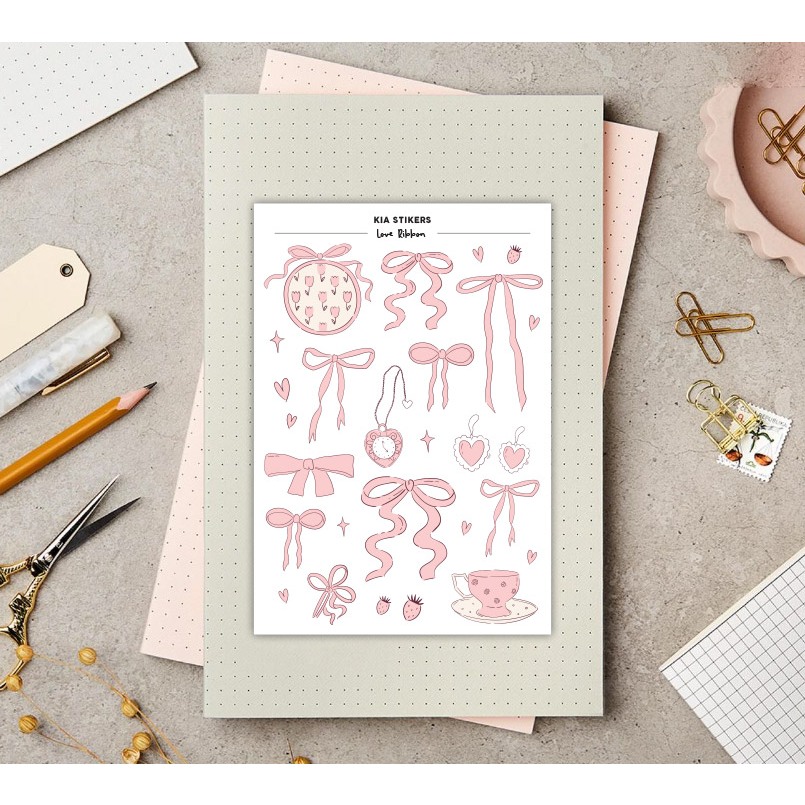 

Sticker Pita/ Sticker Ribbon/ Sticker Pink Ribbon/ Sticker Aesthetic