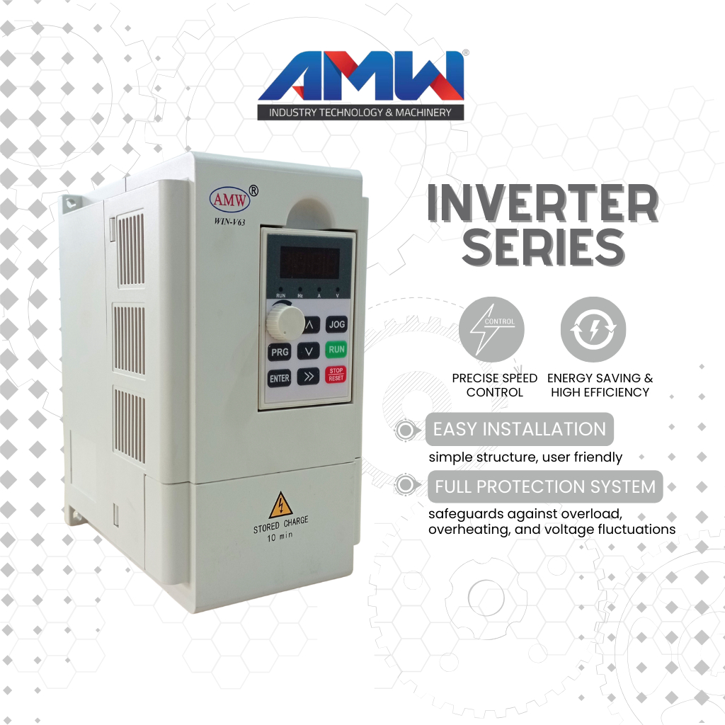 AMW Inverter 7,5 KW 3 Phase 380V 10 HP VFD Inverter Variable Frequency Drive Inverter EM100