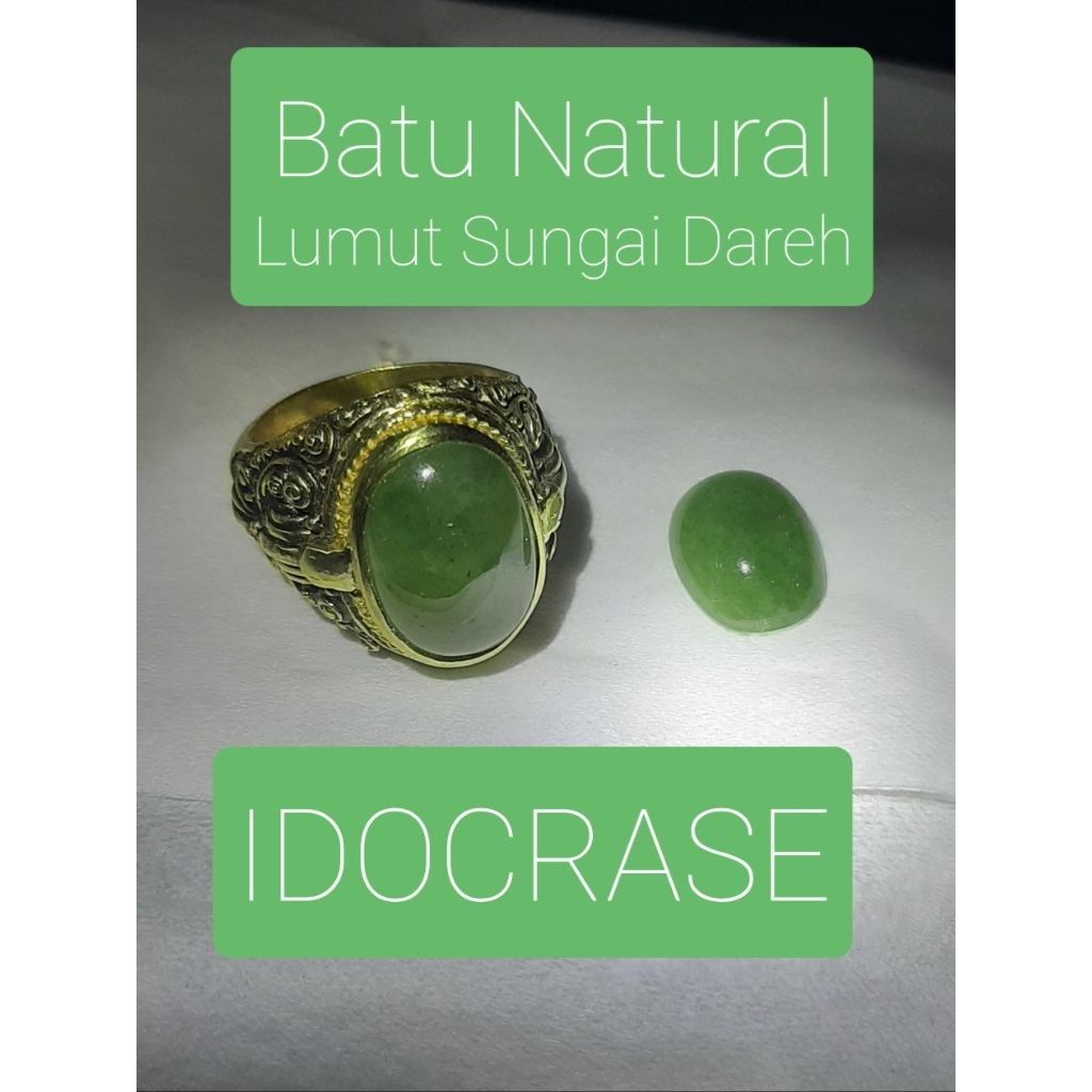 2 pcs batu Natural IDOCRASE LUMUT Sungai Dareh dan Pucuk Pisang | Natural Crystal Batu Alam Stone TO
