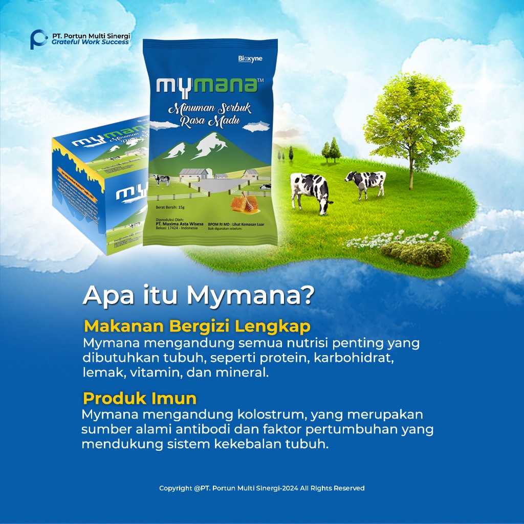 MYMANA Susu Kolostrum – Susu Bernutrisi Lengkap untuk Imunitas, Energi & Kesehatan Keluarga