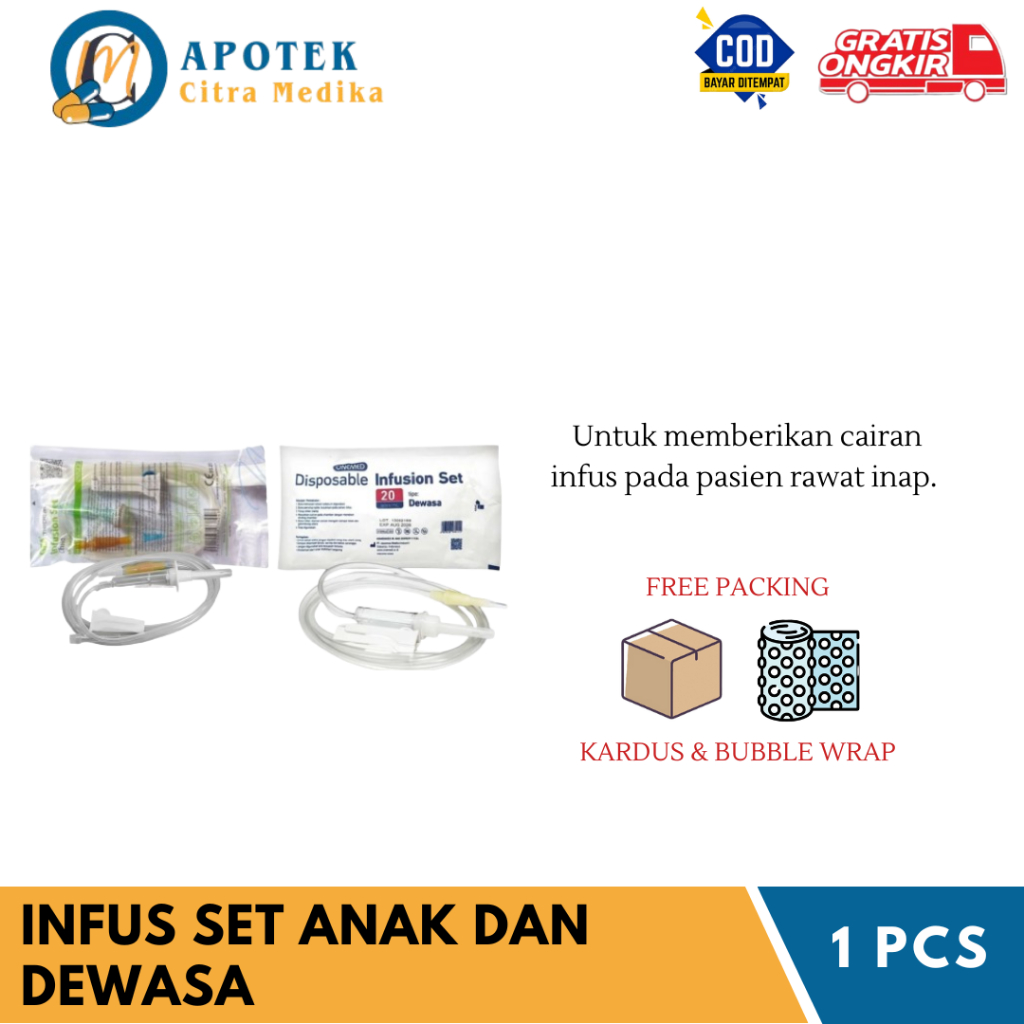 INFUS SET Anak & Dewasa 𝟏 𝐏𝐂𝐒 - Selang Untuk Infus Anak dan Dewasa