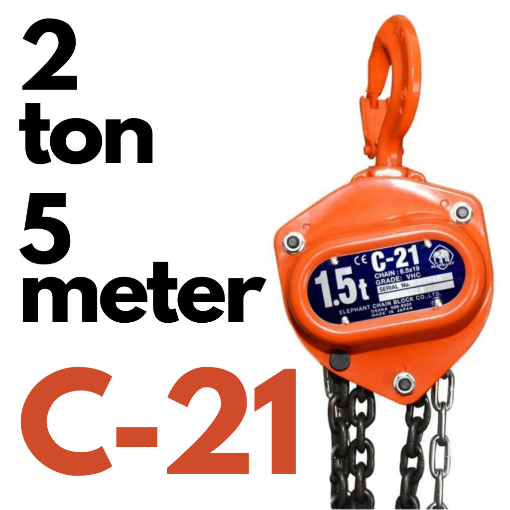 Elephant 2 ton x 5 meter C-21 | Katrol | Chain Block 2 ton x 5 meter C-21