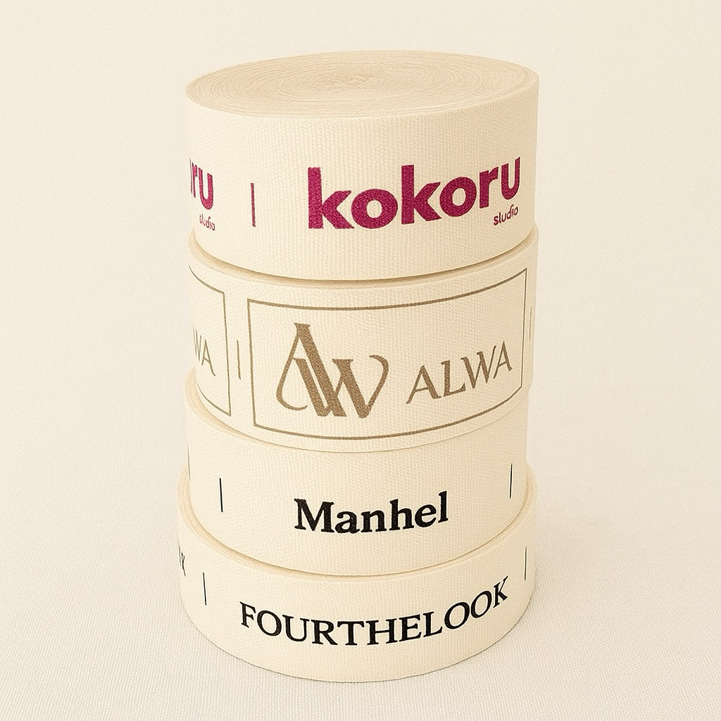 

(FREE DESIGN) 100pcs Label katun Import Label Custom label Lembut Label woven