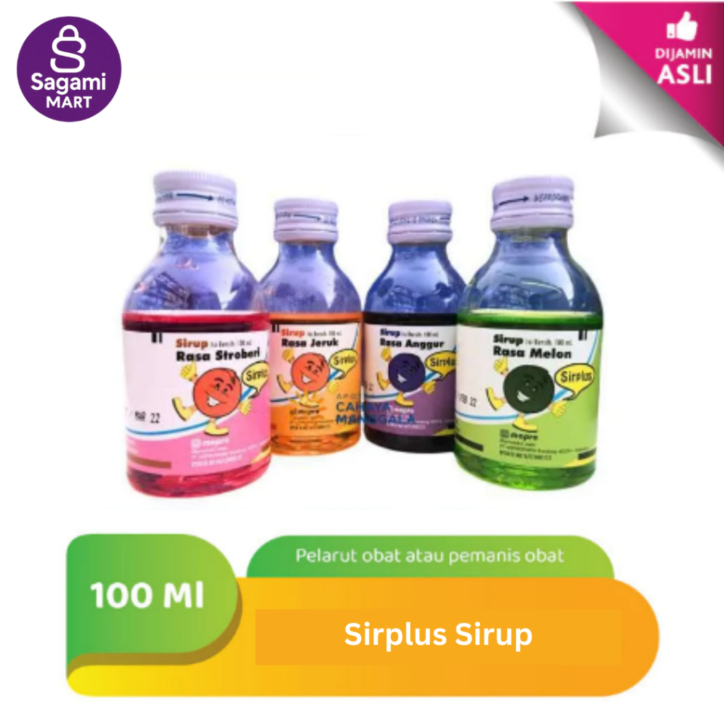 

Sirplus sirup 100ml - Pelarut Obat | Pemanis Obat (WAJIB ORDER BUBLE WRAP UNTUK PACKING)
