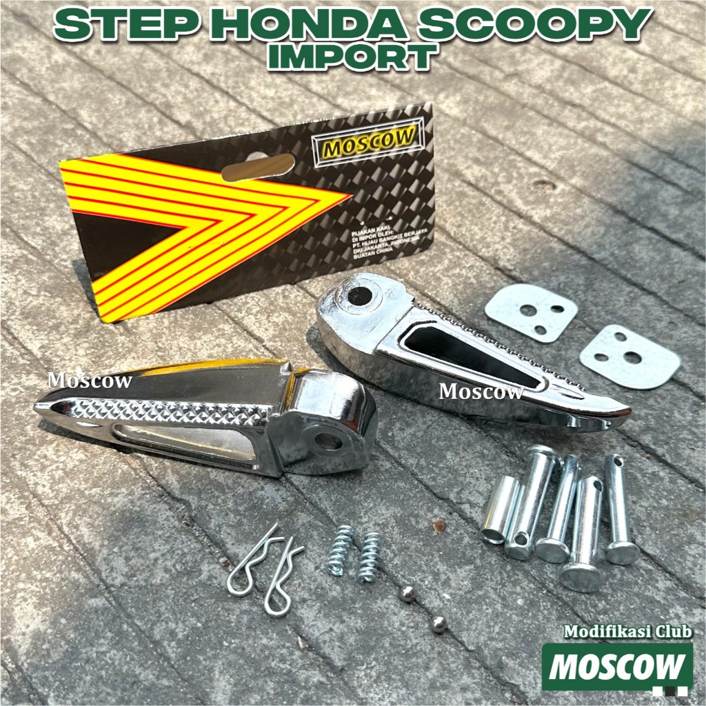 FOOT STEP INJAKAN KAKI BELAKANG HONDA SCOOPY BEAT VARIO GENIO CHROME SPACY SEMUA MOTOR Step Injakan 