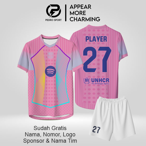 Jersey Full Printing Jersey Futsal Jersey Bola Jersey Voli Jersey Badminton jersey fantasi barcelona