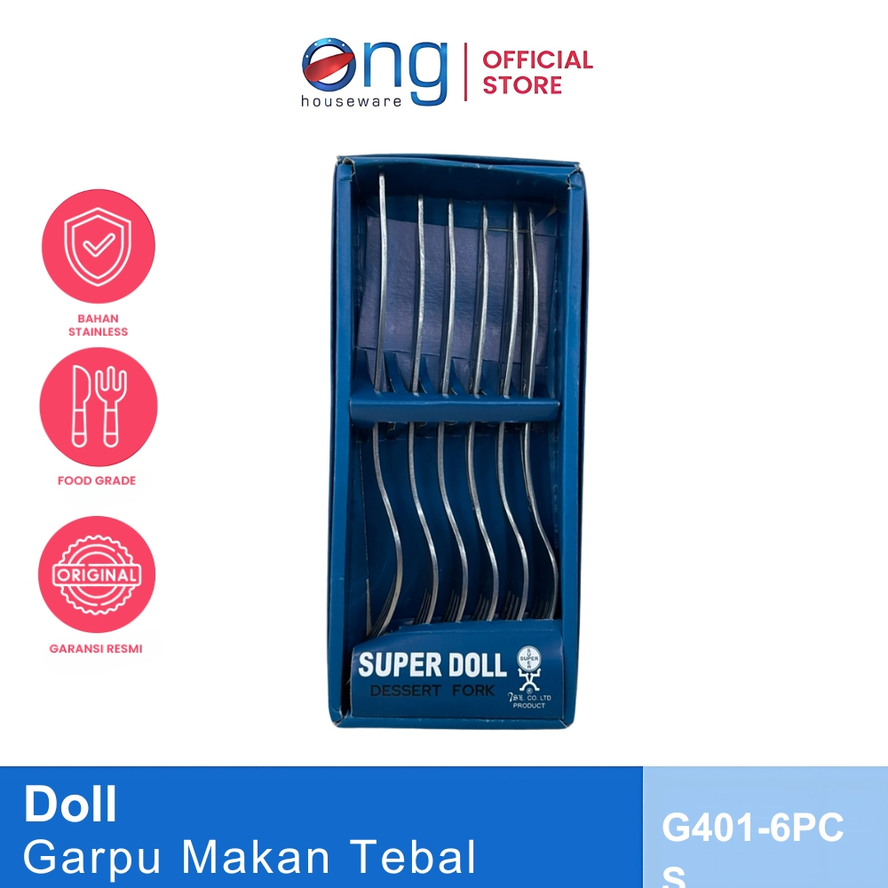 Ong Houseware - Garpu Makan Tebal Doll Setengah Lusin G401/6Pc