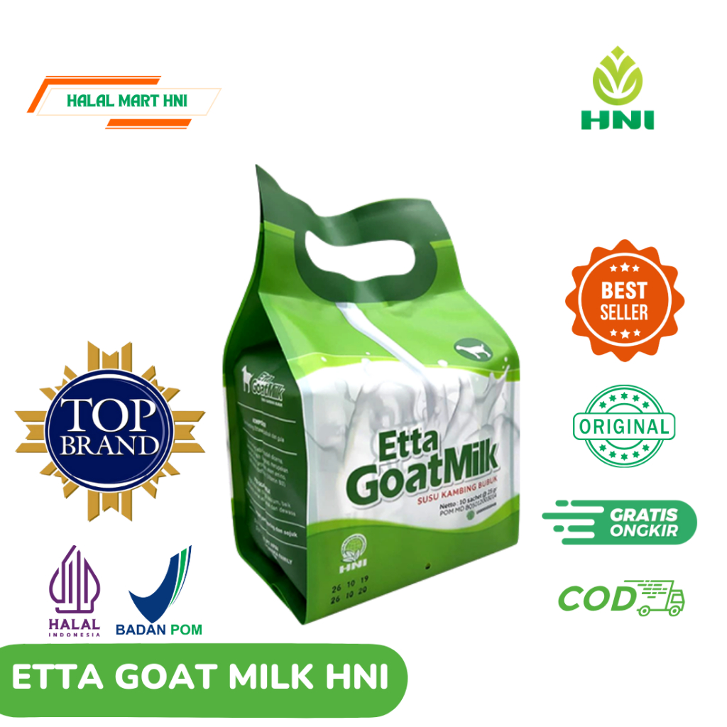 

ETTA GOAT MILK HNI (SUSU KAMBING ) 10 SACHET