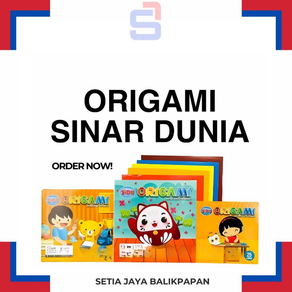 

SINAR DUNIA Origami Kertas Lipat Sidu Ukuran 16x16 cm 14x14 cm 12x12 cm