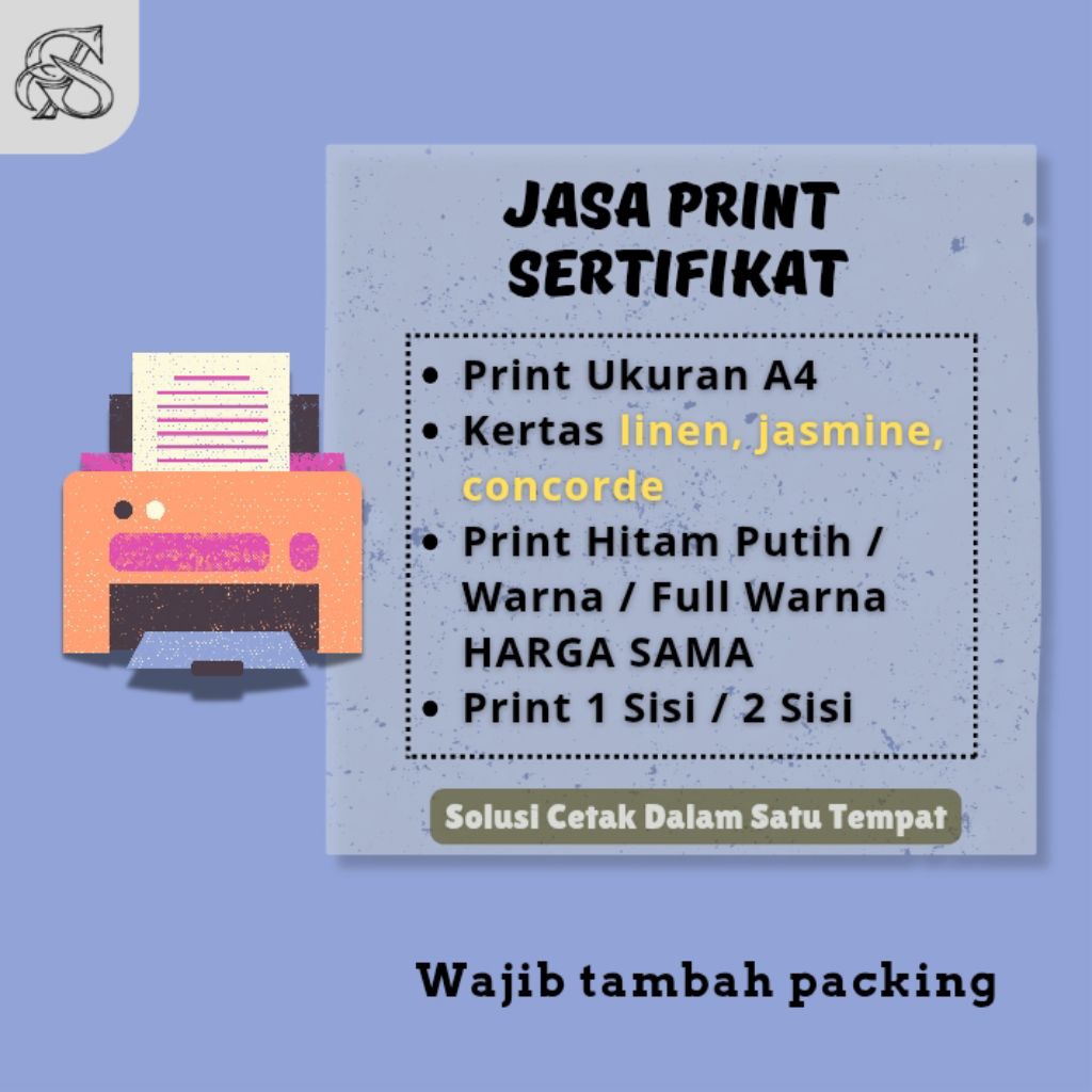 

PRINT/CETAK A4 CONCORDE/LINEN/JASMINE CEPAT MURAH