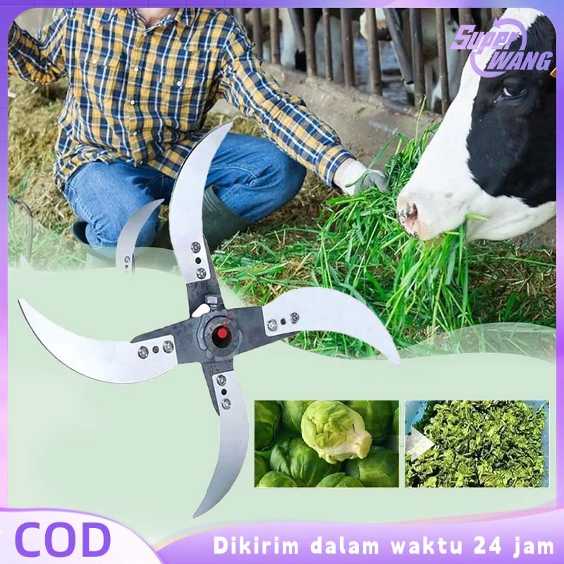 Pisau Pencacah Rumput Multifungsi Pisau Cacah Rumput Pakan Ternak 4daun Pisau Pencacah Pakan Ternak
