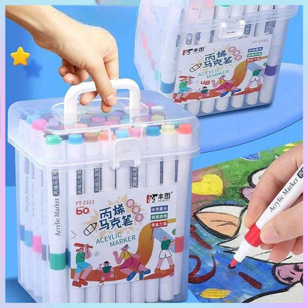 Spidol Untuk Lukisan Keramik Kayu  12 24 36 48 60 Warna Tahan Air