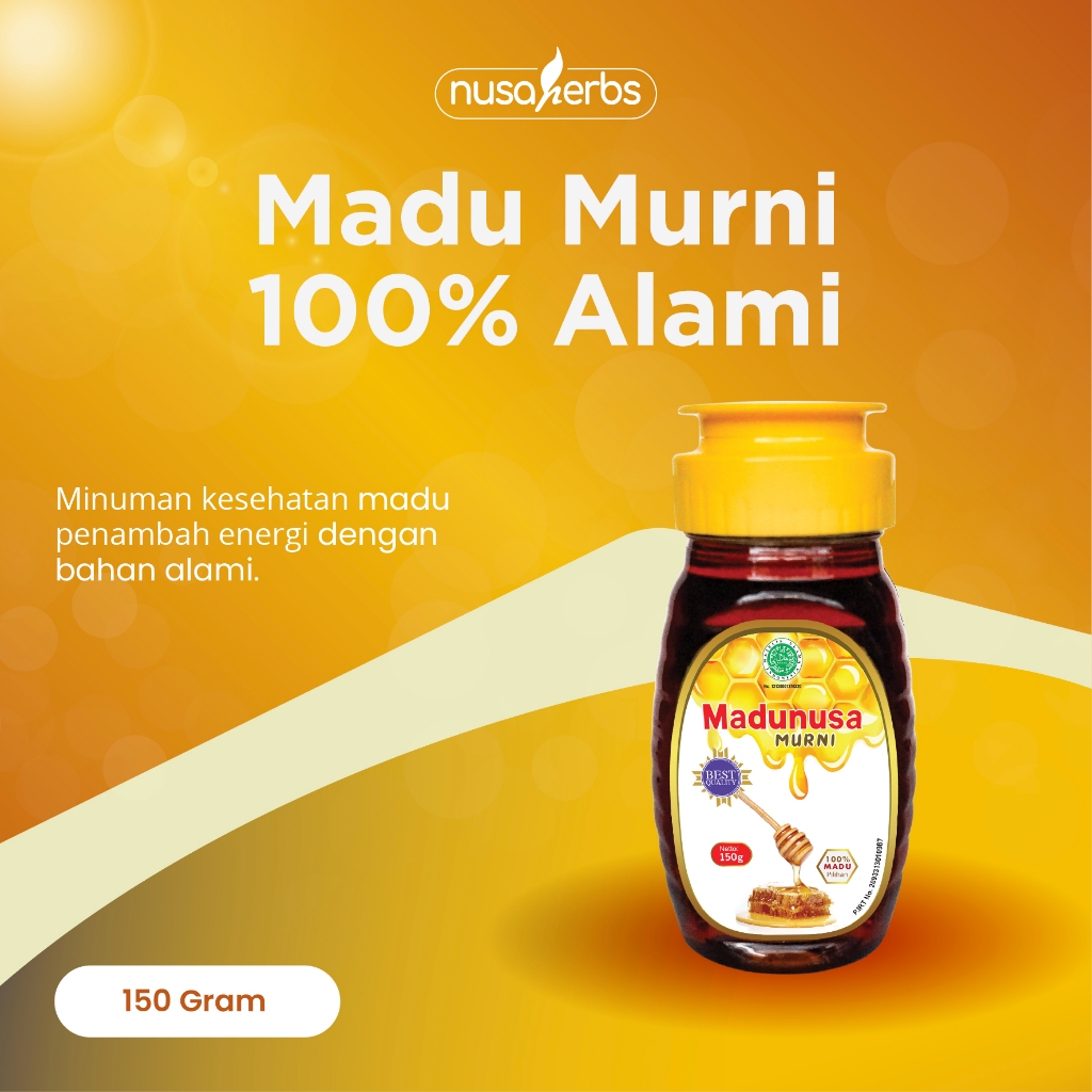 

Madunusa Murni 150 gram - 100% madu pilihan berkhasiat tinggi