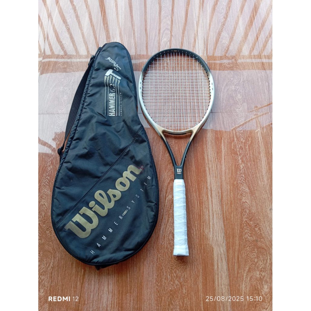 Raket tenis wilson hammer 95 second bagus 4 3/8