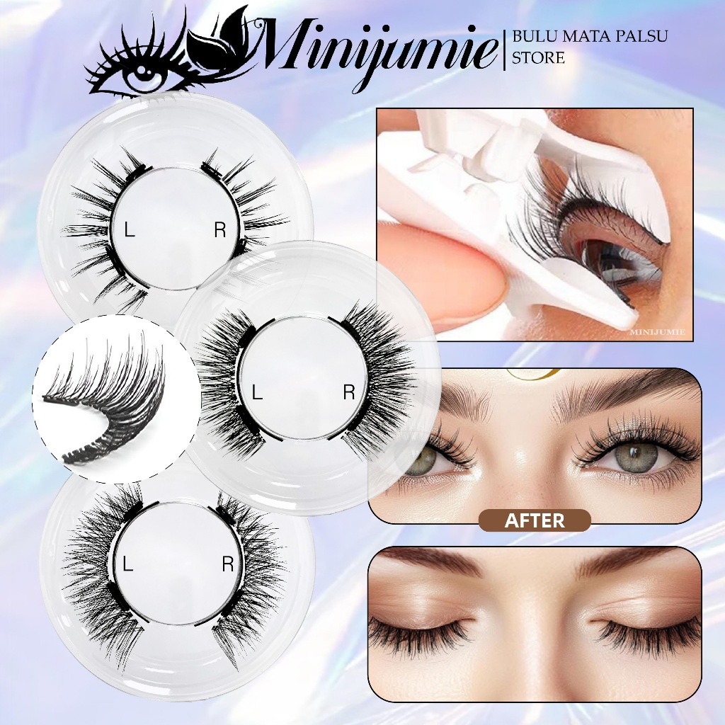 Eyelash Extension/ Bulu Mata Magnet Palsu Magnet Reusable Bulu Mata Magnet Magnetik Tanpa Lem Korea