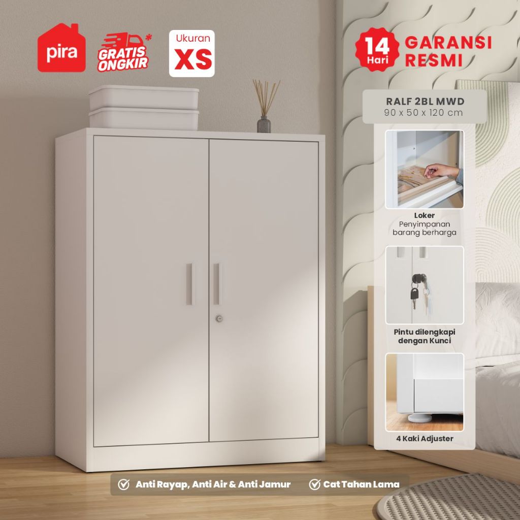 PIRA -  RALF 2BL MWD Lemari Pakaian Besi 2 Pintu / Lemari Pakaian Anak