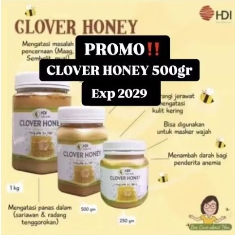 

Clover Honey 500gr exp 2029 stok terbaru ori HDI