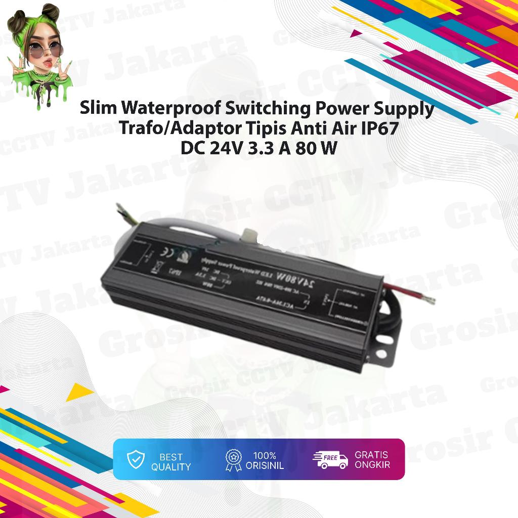 Maximus Slim Waterproof Power Supply Trafo Adaptor Outdoor IP67 24V 80W