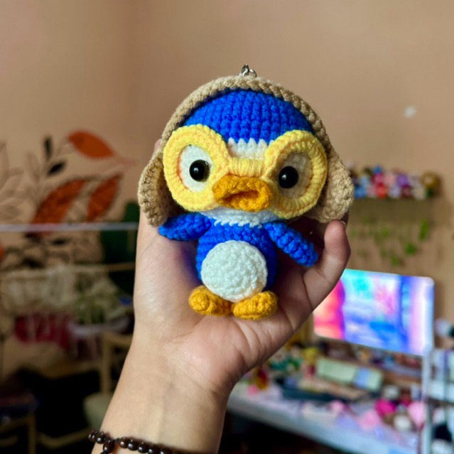 [PORORO] gantungan kunci pororo rajut/ pororo crochet keychain / pororo rajut