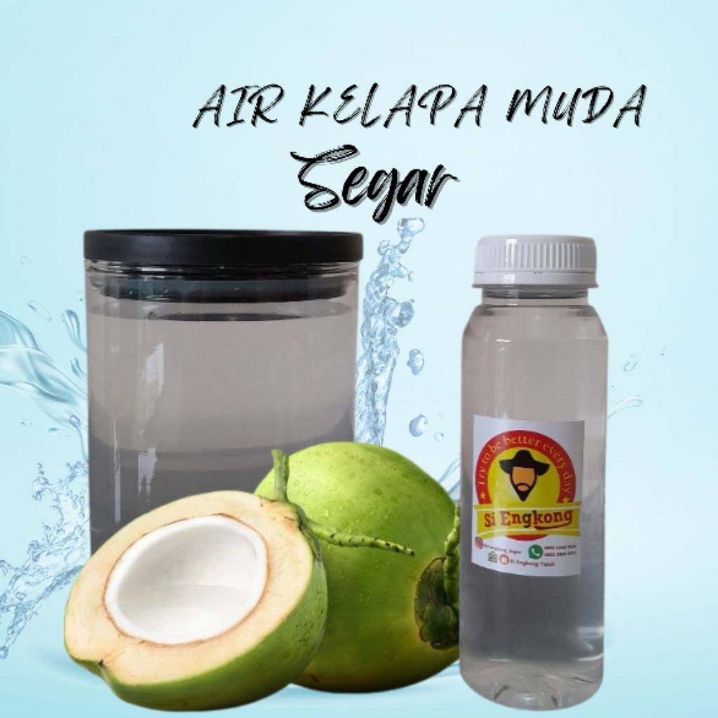 

Air Kelapa segar tanpa tambahan pemanis buatan.